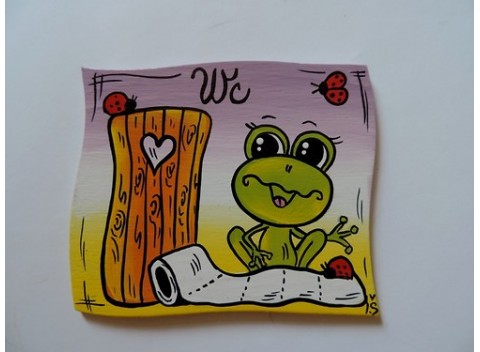 002-Cedulka na dveře-žabka